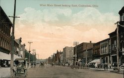 West Main Street looking East Coshocton, OH Postcard Postcard Postcard