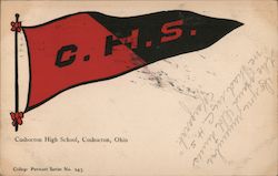 Coshocton High School Pennant Ohio Postcard Postcard Postcard