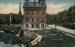 City Hall Warren, OH Postcard Postcard Postcard