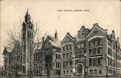 High School Akron, OH Postcard Postcard Postcard