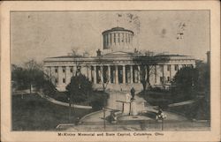 McKinley Memorial and State Capitol Postcard