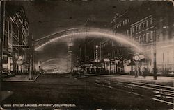 High Street Arches at Night Columbus, OH Postcard Postcard Postcard