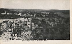 Bird's Eye View of Marietta, Ohio Postcard Postcard Postcard