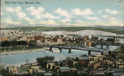 Bird's Eye View Marietta, OH Postcard Postcard Postcard