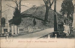 Historical Mound in Mound Cemetery Postcard