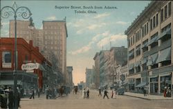 Superior Street from Adams Postcard