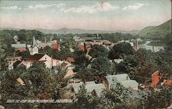 Birds Eye View from Prospect Hill Brattleboro, VT Postcard Postcard Postcard