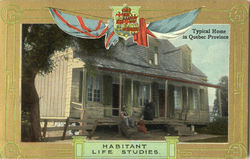 Typical Home In Quebec Province Canada Postcard Postcard