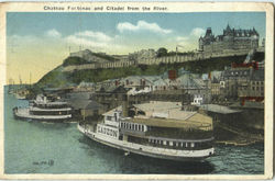 Chateau Fontenac And Citadel From The River Montreal, PQ Canada Quebec Postcard Postcard