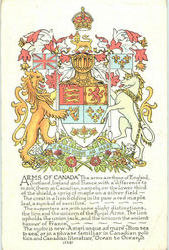 Arms Of Canada Postcard