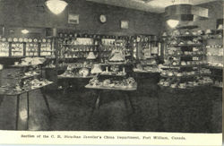 Section Of The C.R. Strachan Jeweller's China Department Postcard