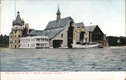 Boat Houses of General C Boldt Thousand Islands, NY Postcard Postcard Postcard