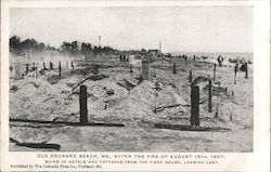 Old Orchard Beach, Me. After the Fire of August 15th 1907 Postcard