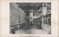 Interior View of Central National Bank Postcard