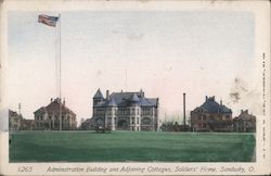 Administration Building and Adjoining Cottages, Soldier's Home Postcard