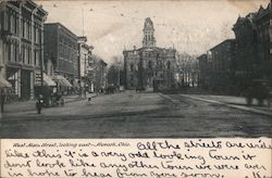 West Main Street looking East Newark, OH Postcard Postcard Postcard