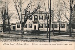 "Phelps House" Birthplace and Many Years the Home of Elizabeth Stewart Ward Postcard