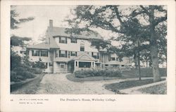 The President's House - Wellesley College Massachusetts Postcard Postcard Postcard