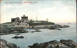 Fort Sewall and Rocks Postcard