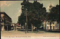 The Square, Matchester - By - The -Sea, Mass Postcard