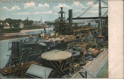 Building of Battle Ship New Jersey at Fore River Iron Works Postcard