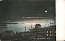 Moonlight, New Bedford Harbor Massachusetts Postcard Postcard Postcard