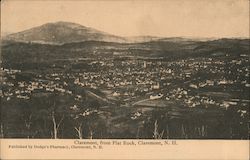 View of Claremont from Flat Rock New Hampshire Postcard Postcard Postcard