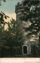 Tower in Retreat Park Brattleboro, VT Postcard Postcard Postcard