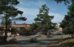 Ocean Avenue leading to the scenic Carmel Beach and Bay California Postcard Postcard Postcard