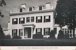 The President's House - Wellesley College Massachusetts Postcard Postcard Postcard