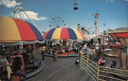 Seaside Park Amusement Rides Postcard