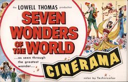 Seven Wonders of the World in Cinerama Postcard