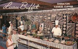 Luau Buffet, Polynesian Room, Sheraton-Yankee Clipper Postcard