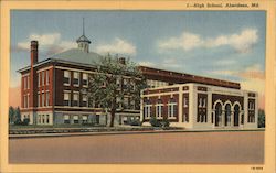 High School Aberdeen, MD Postcard Postcard Postcard