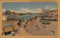 Lake Avenue and Wesley Lake Postcard