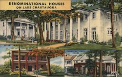 Denominational Houses on Lake Chautauqua Postcard