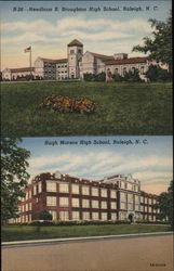 Needham B. Broughton High School and Hugh Mason High School, Raleigh, N.C. Postcard