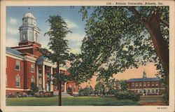 Atlanta University showing Administration Building and Library at Right Georgia Postcard Postcard Postcard