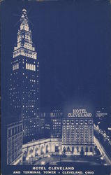 Hotel Cleveland and Terminal Tower Postcard