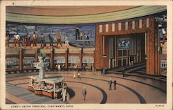 Lobby, Union Terminal Cincinnati, OH Postcard Postcard Postcard