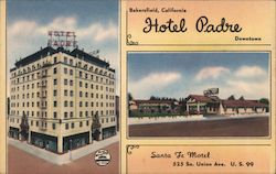 Hotel Padre & Santa Fe Motel Postcard