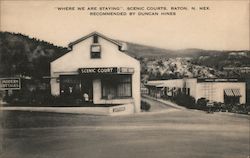 "Where We Are Staying", Scenic Courts, Recommended by Duncan Hines Raton, NM Postcard Postcard Postcard