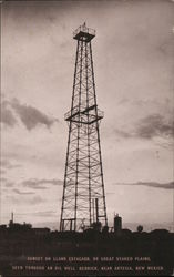 Sunset on Llano Estacado, or Great Staked Plains Postcard