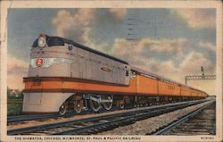 The Hiawatha, Chicago, Milwaukee, St. Paul & Pacific Railroad Postcard