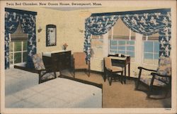 Twin Bed Chamber - New Ocean House Postcard