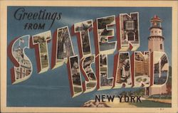 Greetings from Staten Island, New York Postcard Postcard Postcard