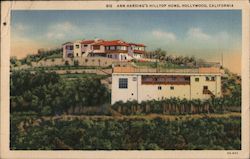 Ann Harding's Hilltop Home Postcard