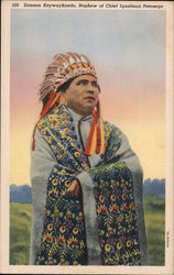 Samson Keywaykondo, Nephew of Chief Ignatious Petosega Native Americana Postcard Postcard Postcard