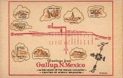 Greetings From Gallup New Mexico Postcard Postcard Postcard