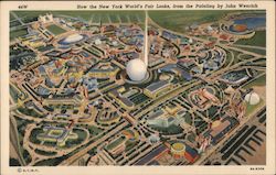 How the New York World's Fair Look, from the Painting by John Wenrich Postcard